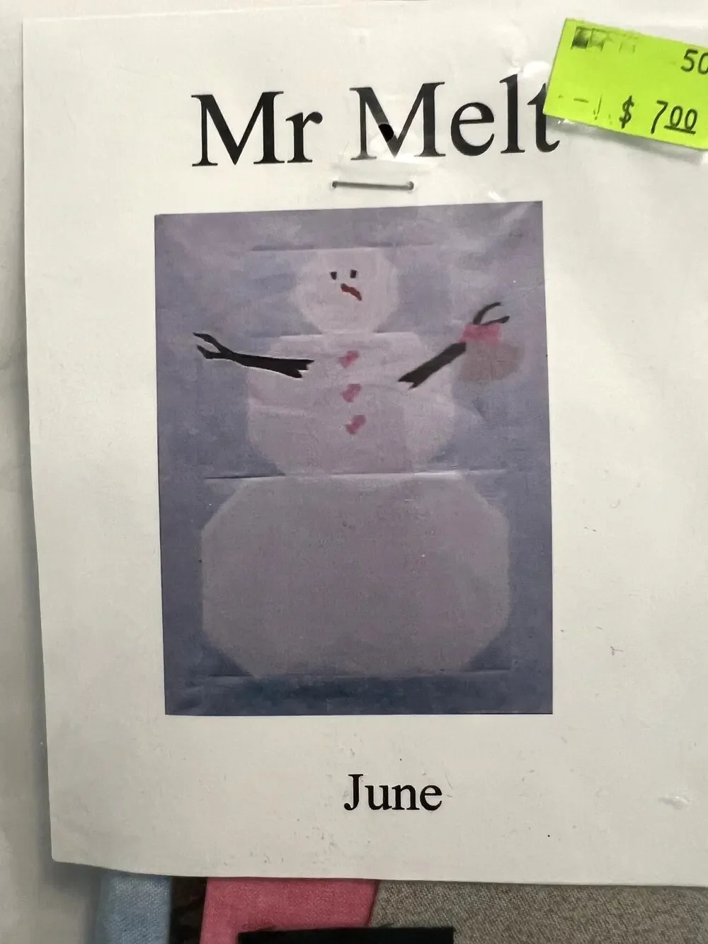 Quilt block kit Mr. Melt snowman June